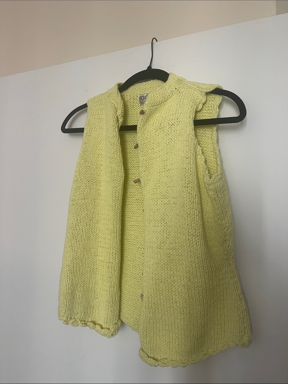 RIC Yellow Knit Sleeveless top